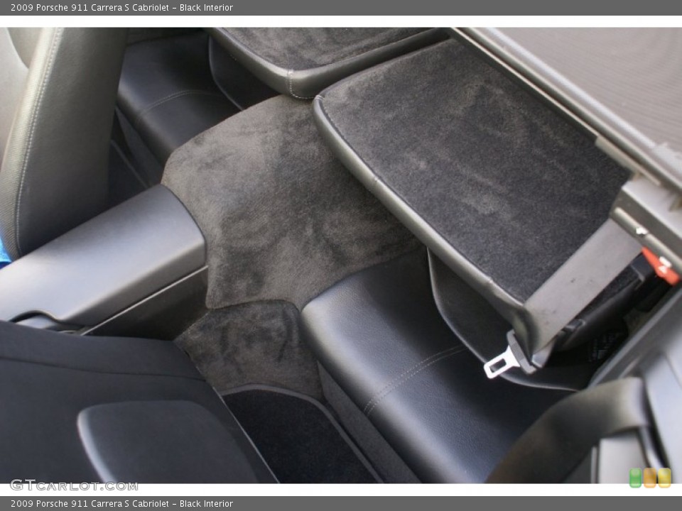 Black Interior Rear Seat for the 2009 Porsche 911 Carrera S Cabriolet #77014685