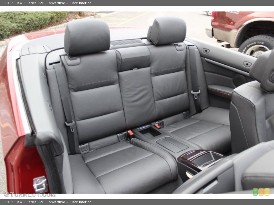 Black Interior Rear Seat for the 2012 BMW 3 Series 328i Convertible #77016073