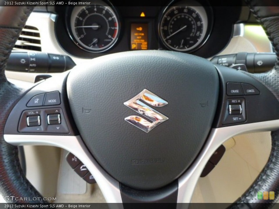 Beige Interior Steering Wheel for the 2012 Suzuki Kizashi Sport SLS AWD #77016983
