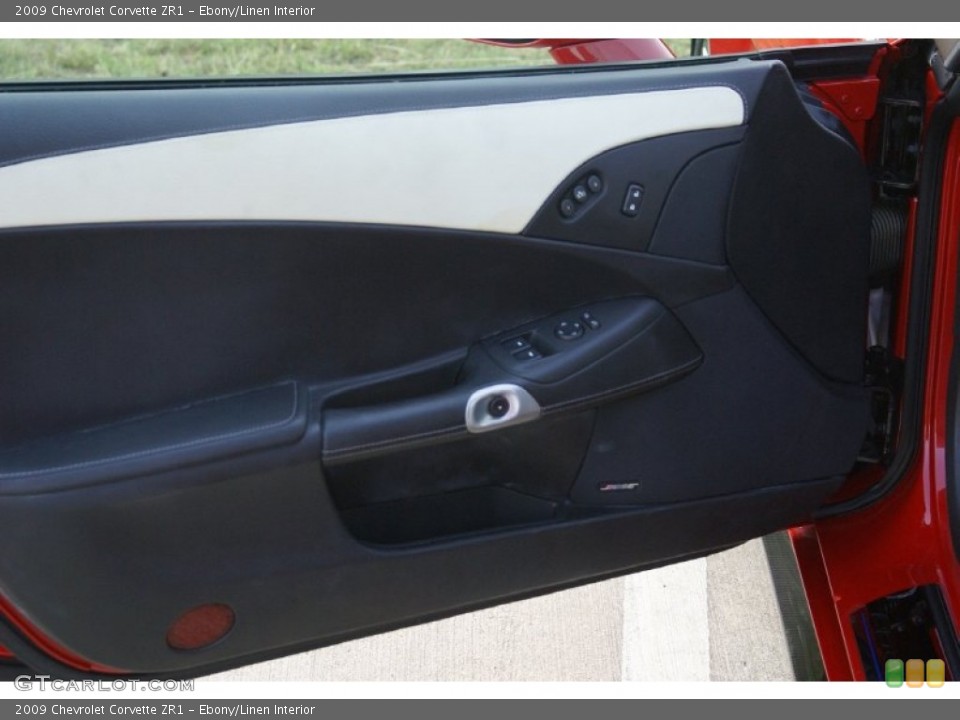 Ebony/Linen 2009 Chevrolet Corvette Interiors