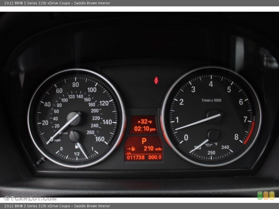 Saddle Brown Interior Gauges for the 2012 BMW 3 Series 328i xDrive Coupe #77018019