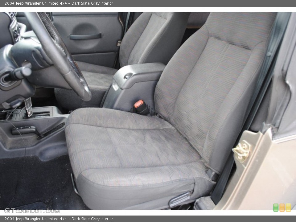 Dark Slate Gray Interior Front Seat for the 2004 Jeep Wrangler Unlimited 4x4 #77018022