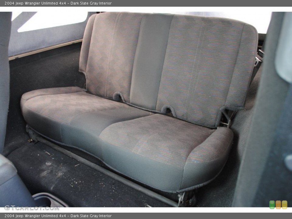 Dark Slate Gray Interior Rear Seat for the 2004 Jeep Wrangler Unlimited 4x4 #77018228