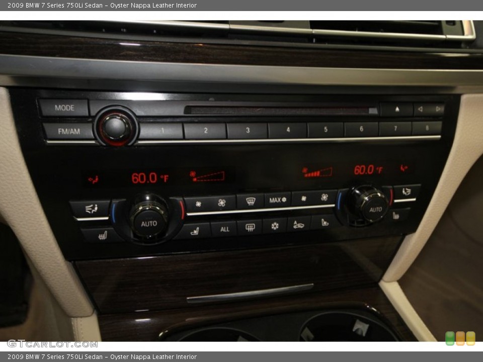 Oyster Nappa Leather Interior Controls for the 2009 BMW 7 Series 750Li Sedan #77018343