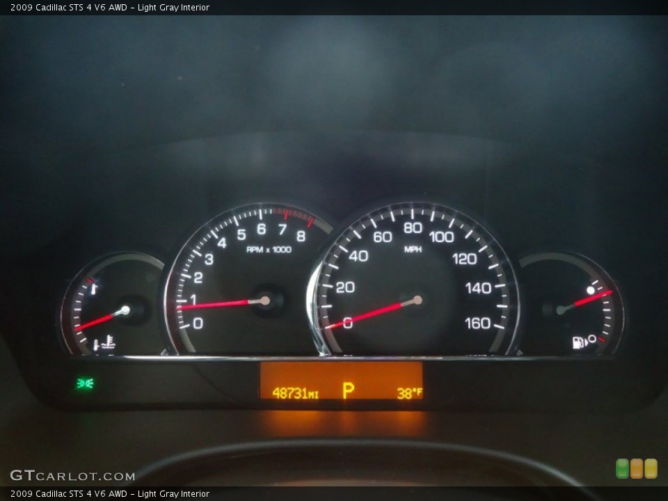 Light Gray Interior Gauges for the 2009 Cadillac STS 4 V6 AWD #77018491