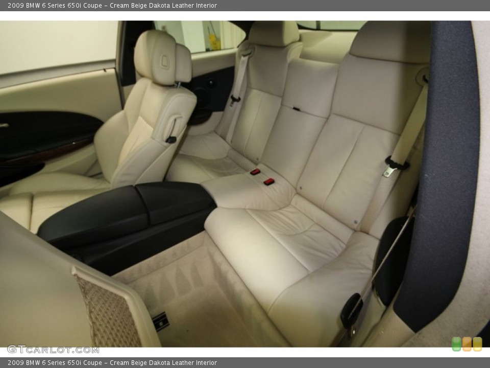 Cream Beige Dakota Leather Interior Rear Seat for the 2009 BMW 6 Series 650i Coupe #77019284