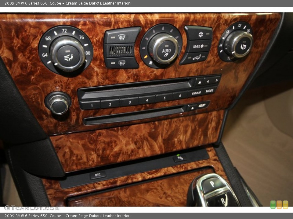 Cream Beige Dakota Leather Interior Controls for the 2009 BMW 6 Series 650i Coupe #77019444