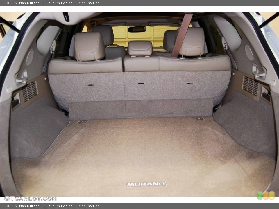 Beige Interior Trunk for the 2012 Nissan Murano LE Platinum Edition #77021078