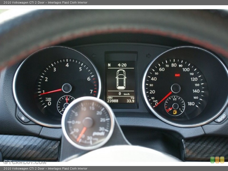 Interlagos Plaid Cloth Interior Gauges for the 2010 Volkswagen GTI 2 Door #77021895