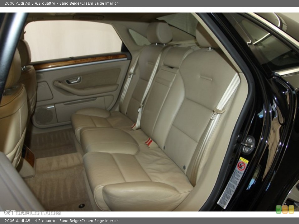 Sand Beige/Cream Beige Interior Rear Seat for the 2006 Audi A8 L 4.2 quattro #77022169