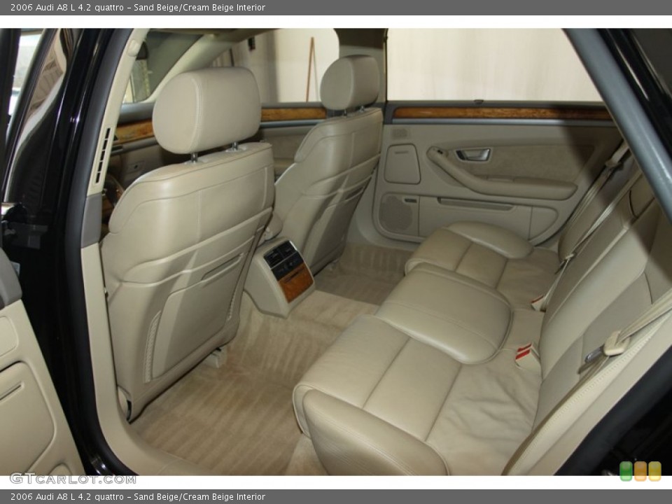 Sand Beige/Cream Beige Interior Rear Seat for the 2006 Audi A8 L 4.2 quattro #77022186