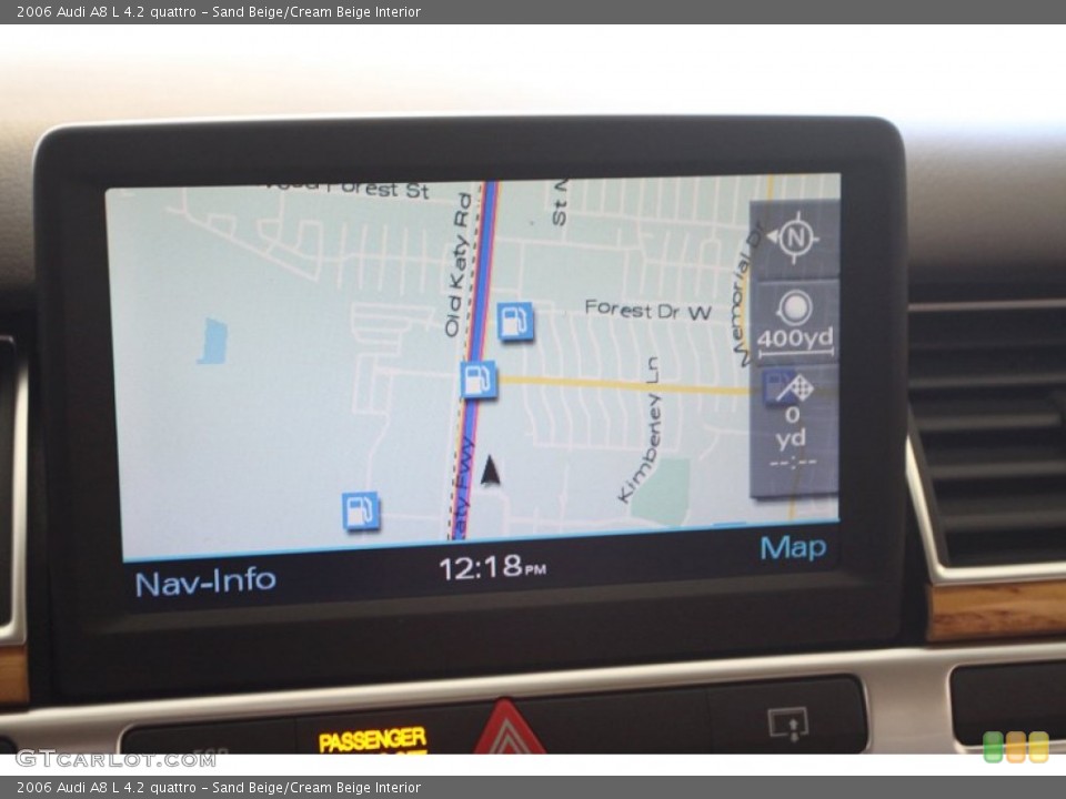 Sand Beige/Cream Beige Interior Navigation for the 2006 Audi A8 L 4.2 quattro #77022443