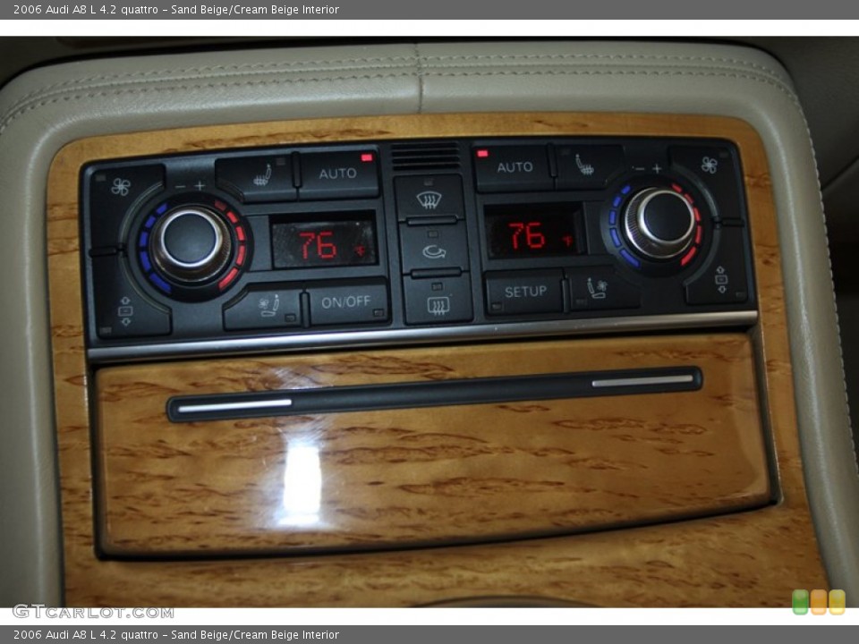 Sand Beige/Cream Beige Interior Controls for the 2006 Audi A8 L 4.2 quattro #77022489