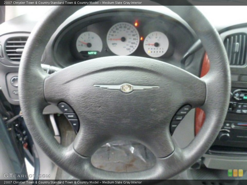 Medium Slate Gray Interior Steering Wheel for the 2007 Chrysler Town & Country  #77022717