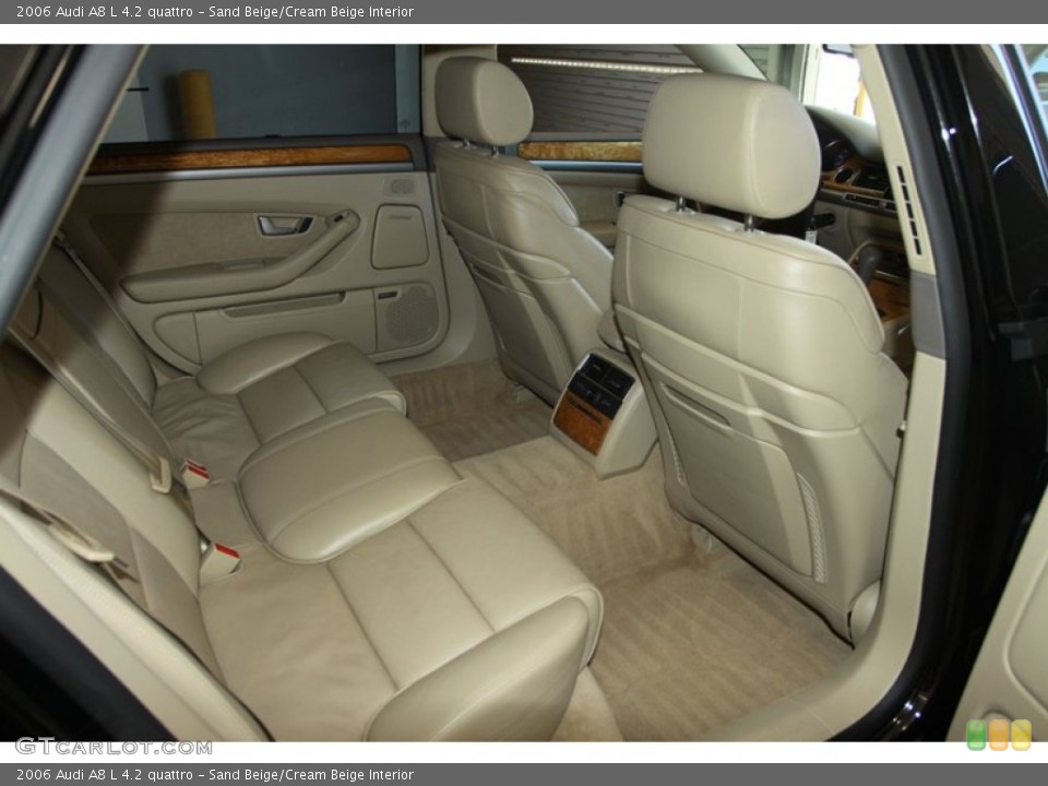 Sand Beige/Cream Beige Interior Rear Seat for the 2006 Audi A8 L 4.2 quattro #77022744