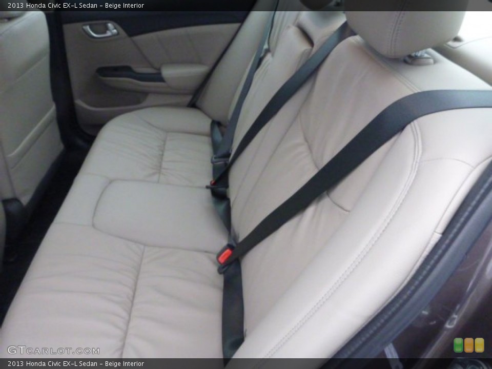 Beige Interior Rear Seat for the 2013 Honda Civic EX-L Sedan #77022966