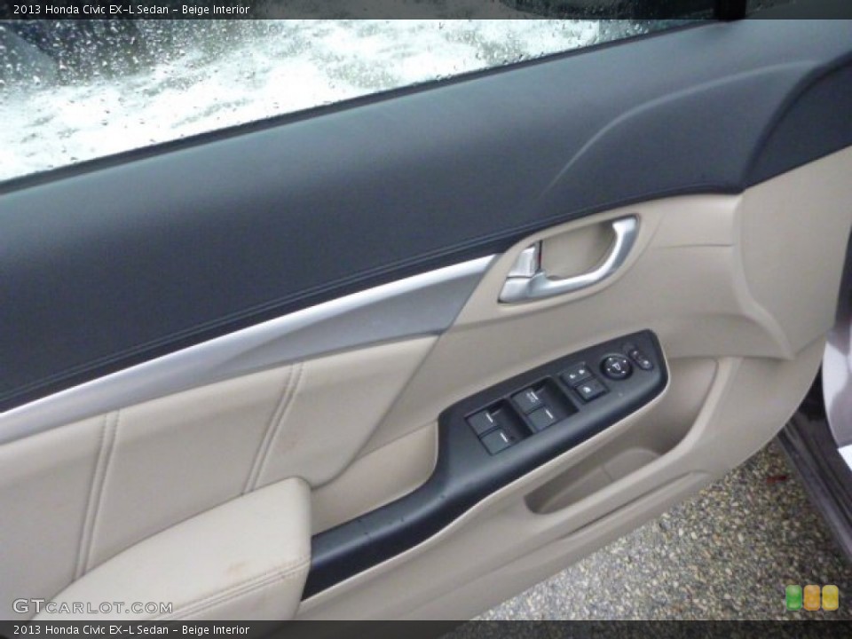Beige Interior Door Panel for the 2013 Honda Civic EX-L Sedan #77023027