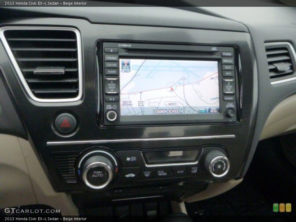 Beige Interior Navigation for the 2013 Honda Civic EX-L Sedan #77023120