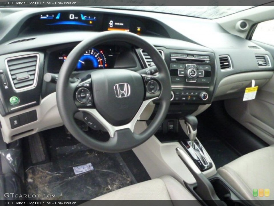 Gray Interior Dashboard for the 2013 Honda Civic LX Coupe #77023443