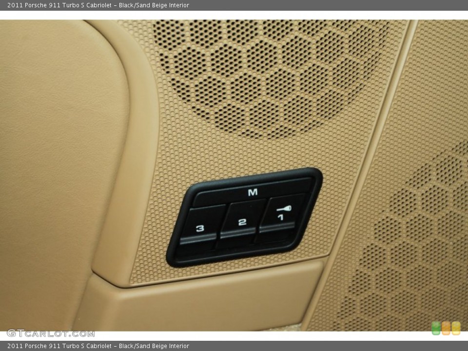 Black/Sand Beige Interior Controls for the 2011 Porsche 911 Turbo S Cabriolet #77023491