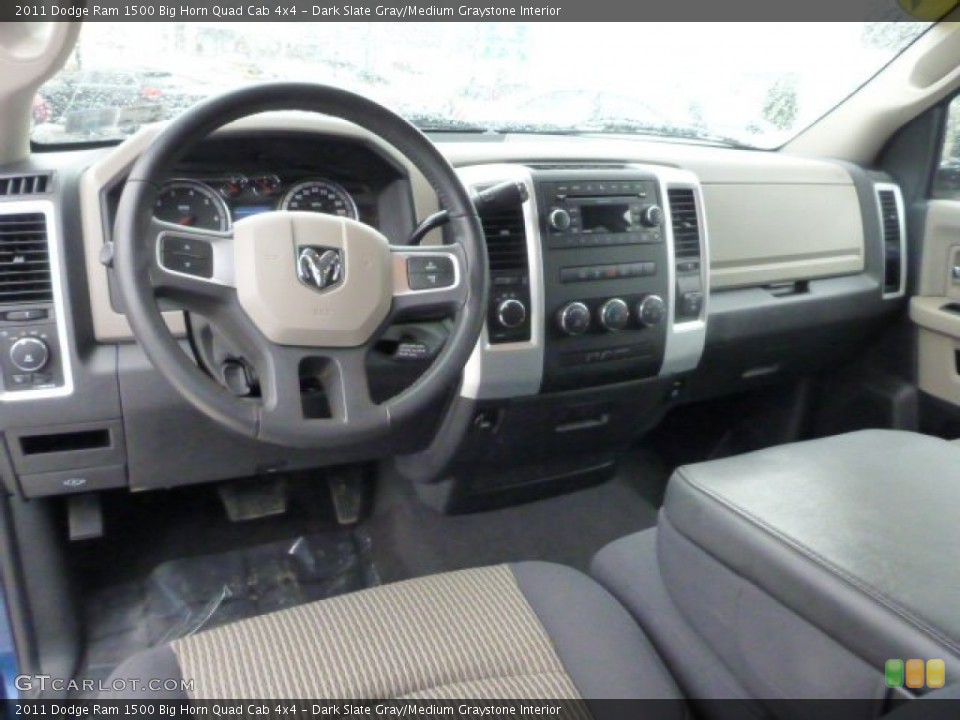 Dark Slate Gray/Medium Graystone Interior Prime Interior for the 2011 Dodge Ram 1500 Big Horn Quad Cab 4x4 #77023917