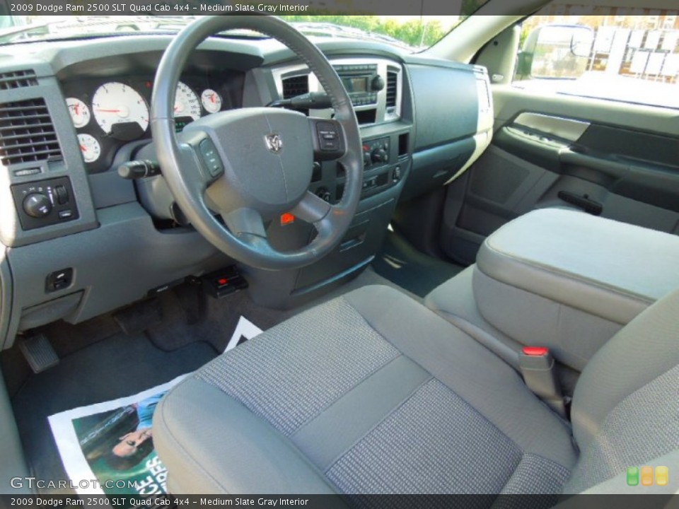 Medium Slate Gray Interior Prime Interior for the 2009 Dodge Ram 2500 SLT Quad Cab 4x4 #77024223