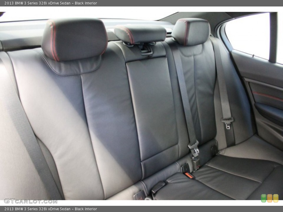 Black Interior Rear Seat for the 2013 BMW 3 Series 328i xDrive Sedan #77024532