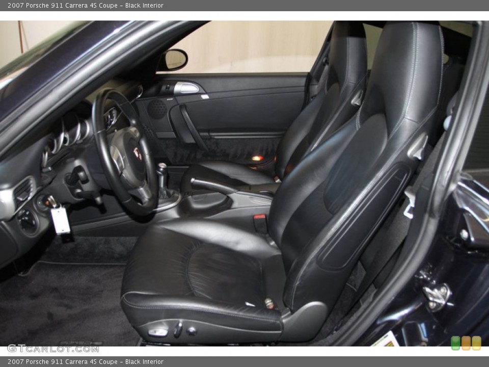 Black Interior Front Seat for the 2007 Porsche 911 Carrera 4S Coupe #77024685