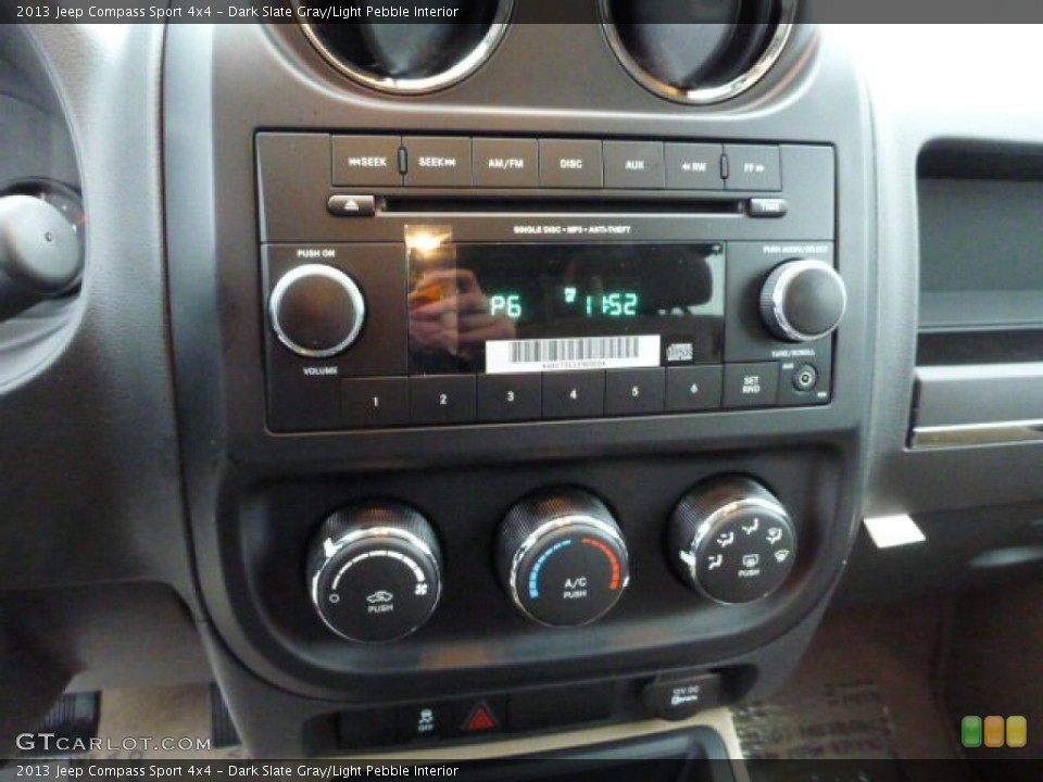 Dark Slate Gray/Light Pebble Interior Controls for the 2013 Jeep Compass Sport 4x4 #77025141