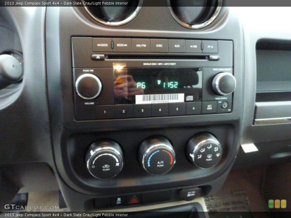 Dark Slate Gray/Light Pebble Interior Controls for the 2013 Jeep Compass Sport 4x4 #77025141