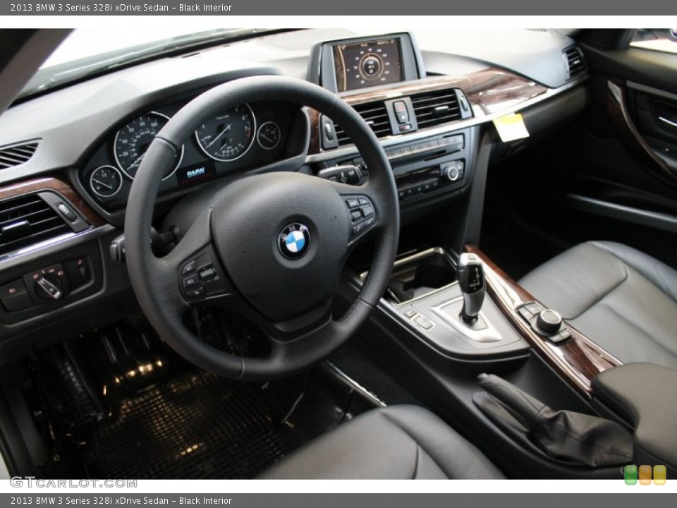 Black Interior Prime Interior for the 2013 BMW 3 Series 328i xDrive Sedan #77025445