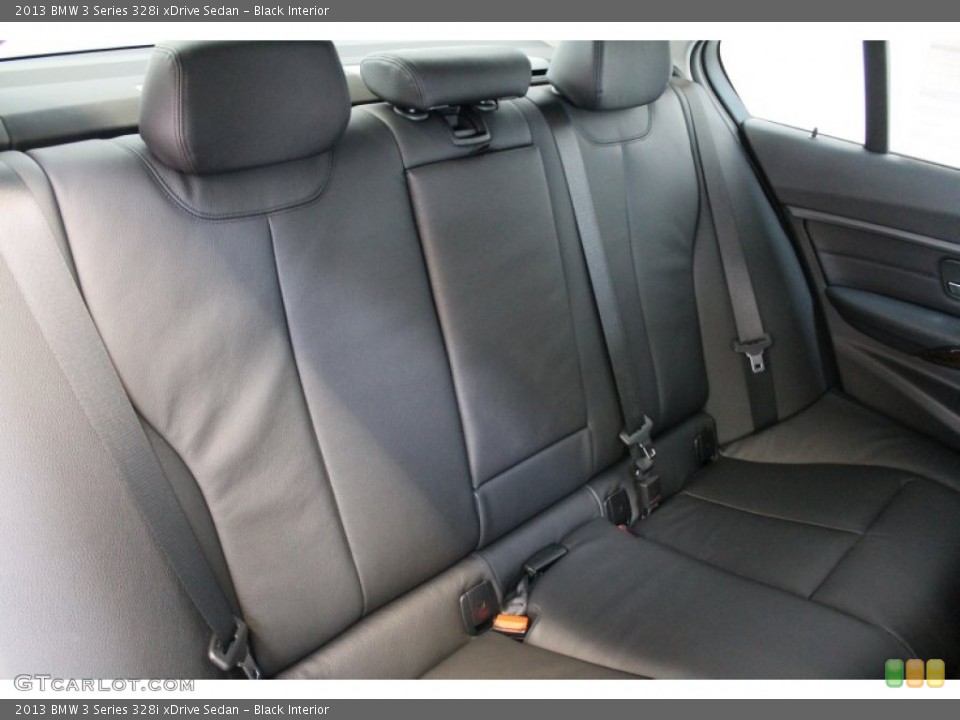 Black Interior Rear Seat for the 2013 BMW 3 Series 328i xDrive Sedan #77025498