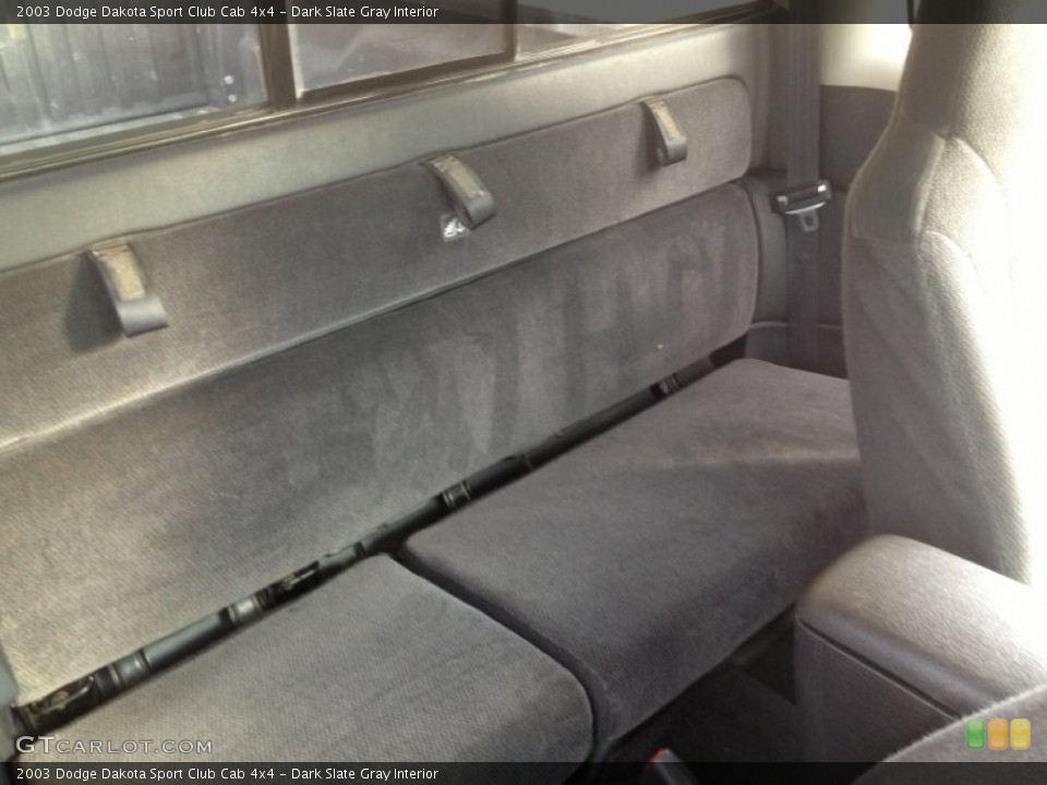 Dark Slate Gray Interior Rear Seat for the 2003 Dodge Dakota Sport Club Cab 4x4 #77026545