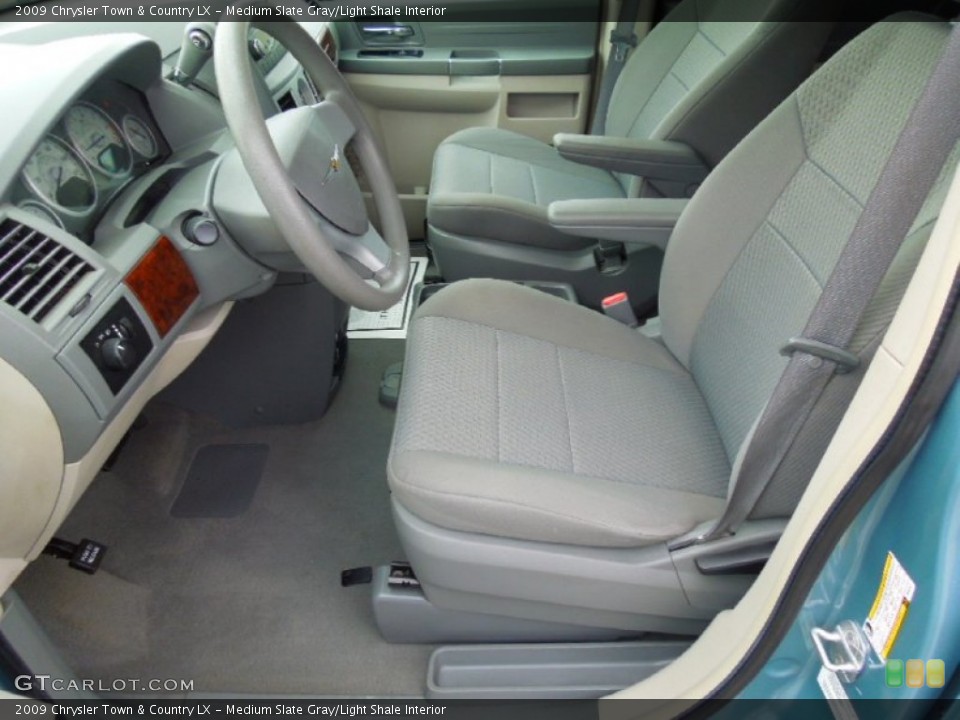 Medium Slate Gray/Light Shale Interior Front Seat for the 2009 Chrysler Town & Country LX #77026779