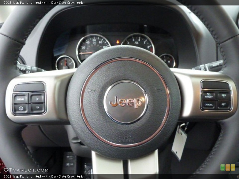 Dark Slate Gray Interior Steering Wheel for the 2013 Jeep Patriot Limited 4x4 #77026866