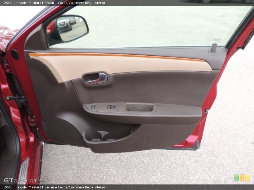 Cocoa/Cashmere Beige Interior Door Panel for the 2008 Chevrolet Malibu LT Sedan #77027664