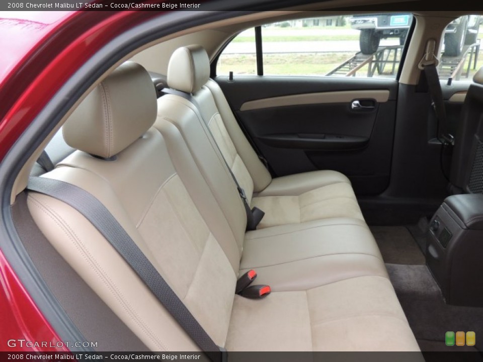 Cocoa/Cashmere Beige Interior Rear Seat for the 2008 Chevrolet Malibu LT Sedan #77027680