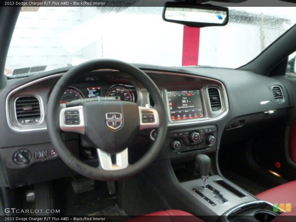 Black/Red Interior Dashboard for the 2013 Dodge Charger R/T Plus AWD #77028436