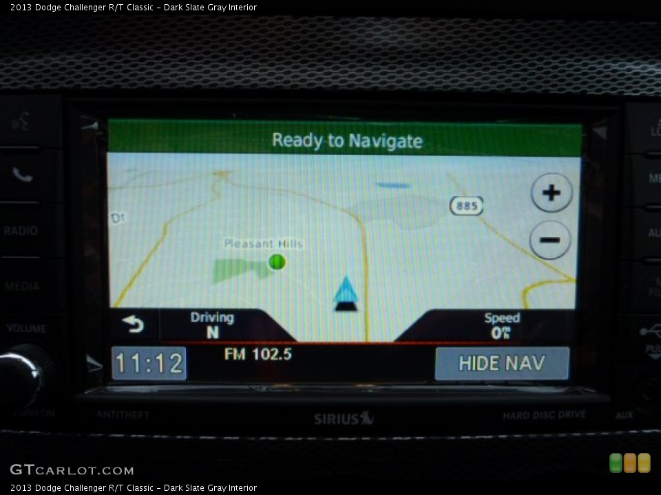 Dark Slate Gray Interior Navigation for the 2013 Dodge Challenger R/T Classic #77029302