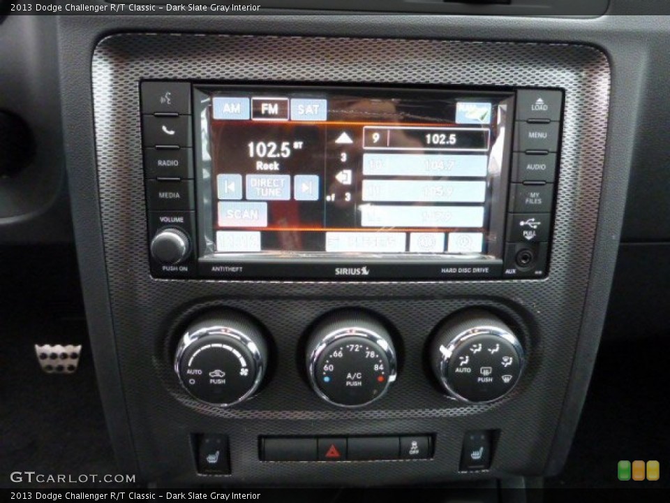 Dark Slate Gray Interior Controls for the 2013 Dodge Challenger R/T Classic #77029316