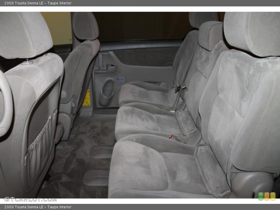 Taupe Interior Rear Seat for the 2009 Toyota Sienna LE #77029962