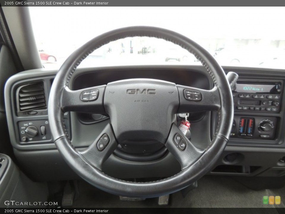 Dark Pewter Interior Steering Wheel for the 2005 GMC Sierra 1500 SLE Crew Cab #77030290
