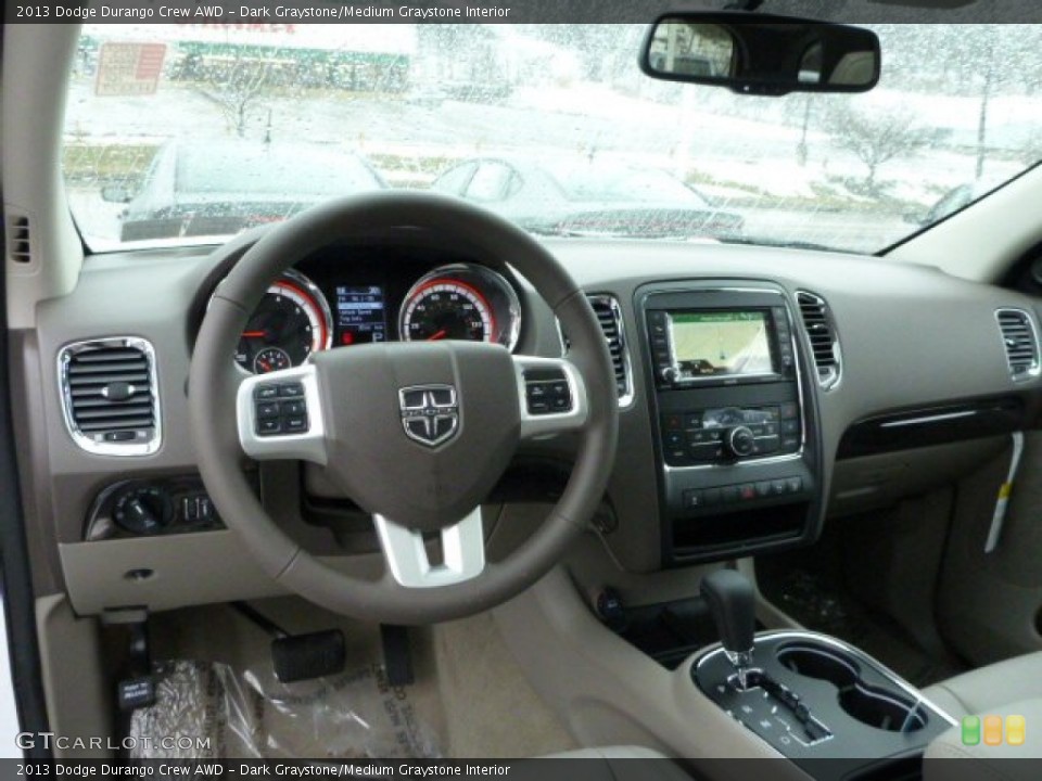 Dark Graystone/Medium Graystone Interior Dashboard for the 2013 Dodge Durango Crew AWD #77030301