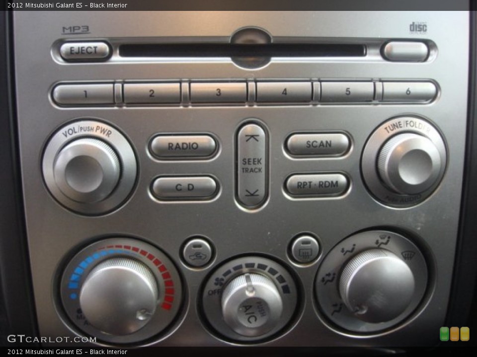 Black Interior Controls for the 2012 Mitsubishi Galant ES #77030460