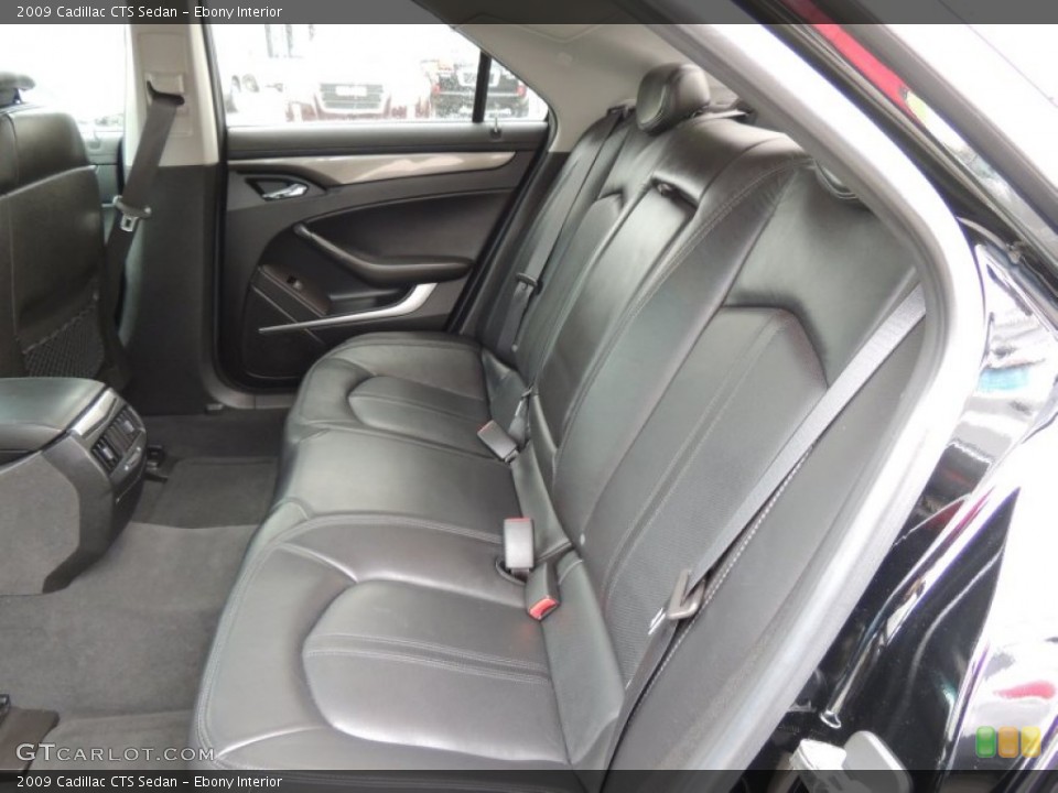 Ebony Interior Rear Seat for the 2009 Cadillac CTS Sedan #77030776
