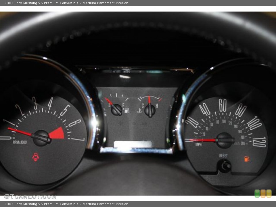 Medium Parchment Interior Gauges for the 2007 Ford Mustang V6 Premium Convertible #77030847