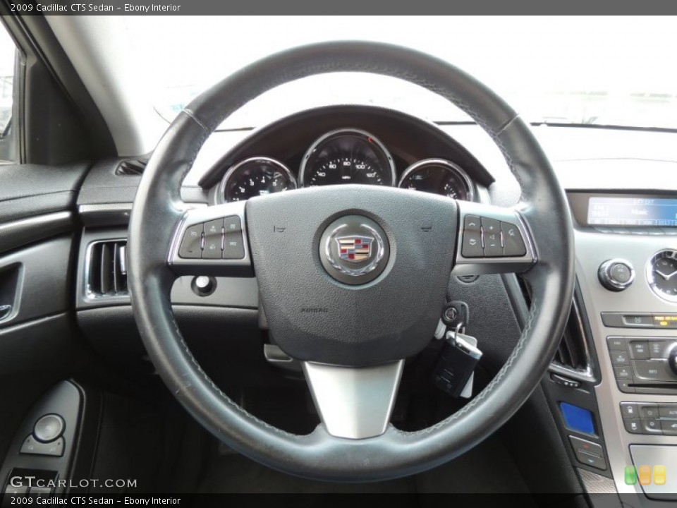 Ebony Interior Steering Wheel for the 2009 Cadillac CTS Sedan #77030873