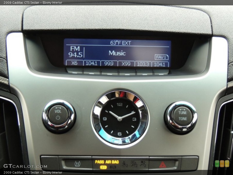 Ebony Interior Controls for the 2009 Cadillac CTS Sedan #77030979
