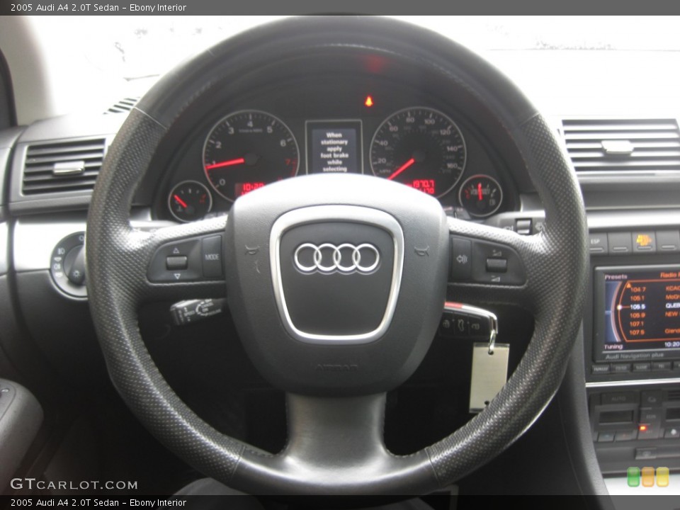 Ebony Interior Steering Wheel for the 2005 Audi A4 2.0T Sedan #77031765