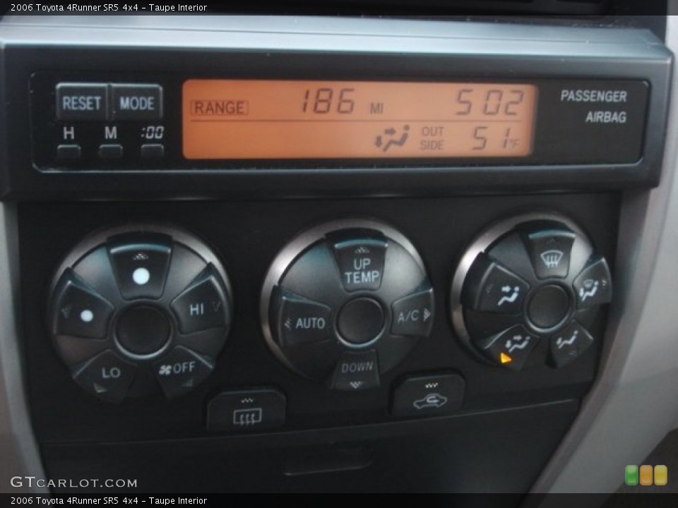 Taupe Interior Controls for the 2006 Toyota 4Runner SR5 4x4 #77031871